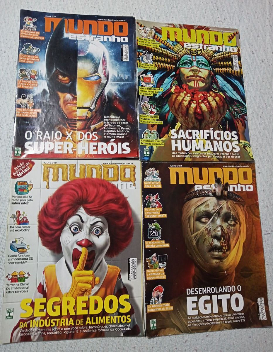 4 Revistas Mundo Estranho Item De Papelaria Editora Abril Usado