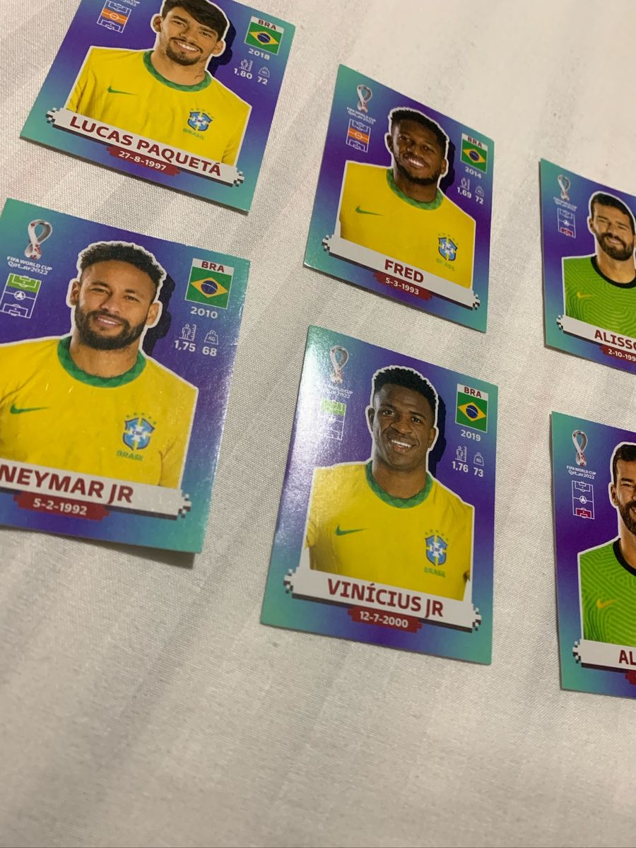 6 Figurinhas Álbum da Copa 2022 Livro Panini Nunca Usado 75891047