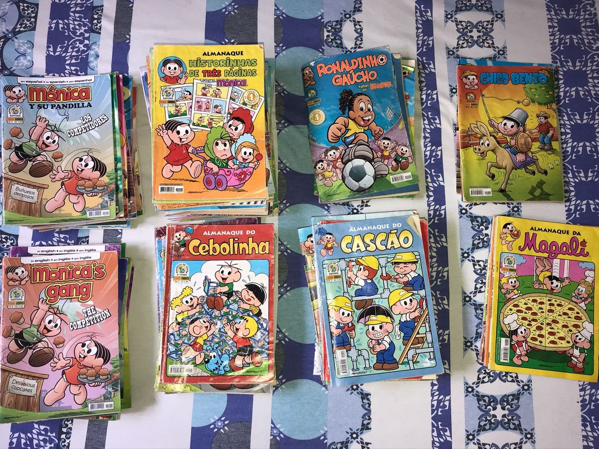 75 Gibis Seminovos Turma da Mônica Capas Variadas Item Infantil