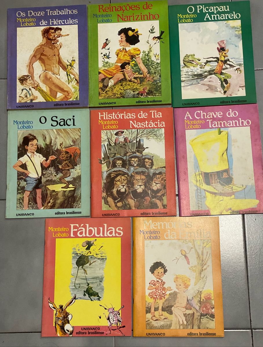 8 Livros Monteiro Lobato Infantil Livro Editora Brasiliense Usado