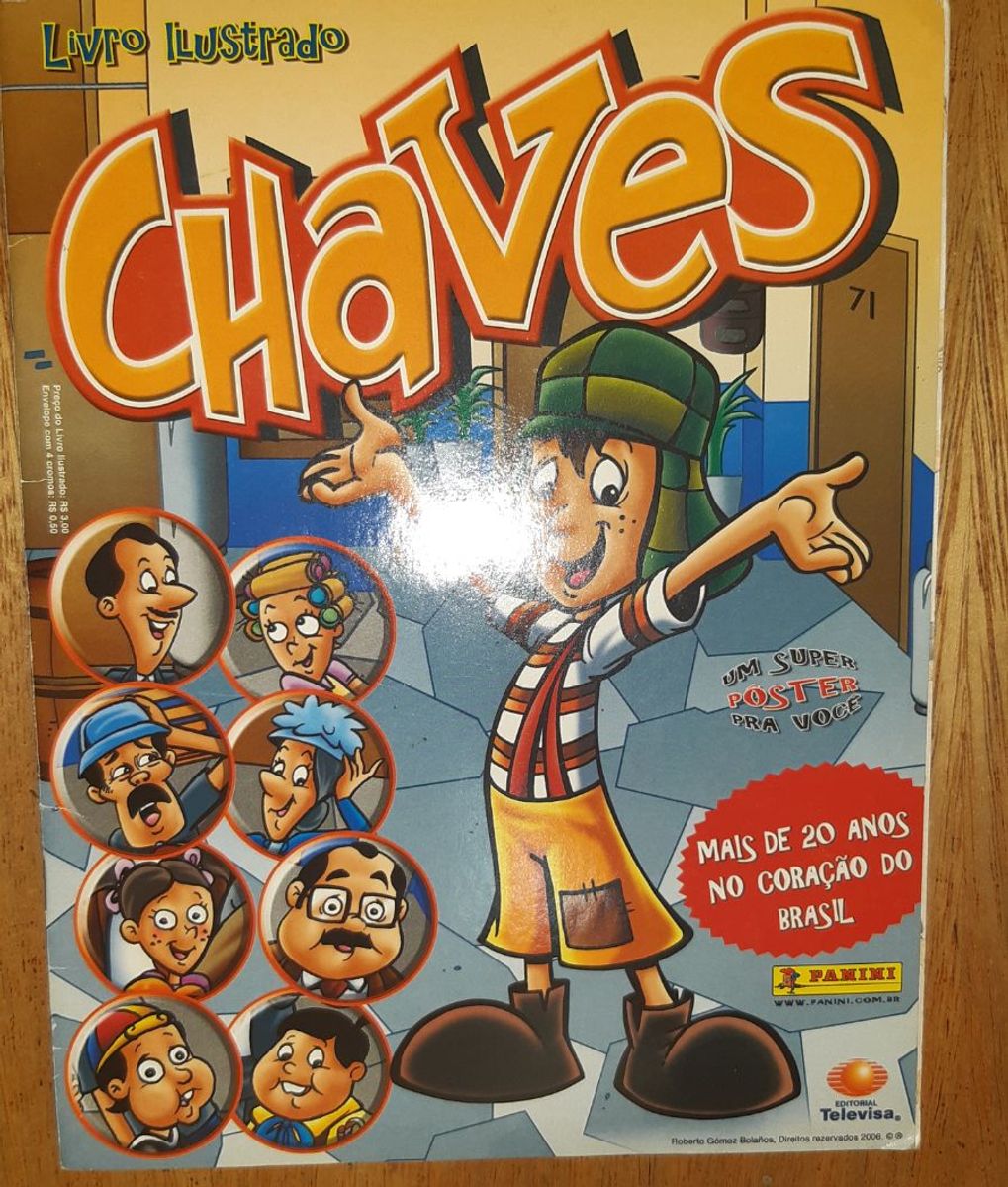 Lbum De Figurinhas Completo Do Chaves Produto Vintage E Retro Panini