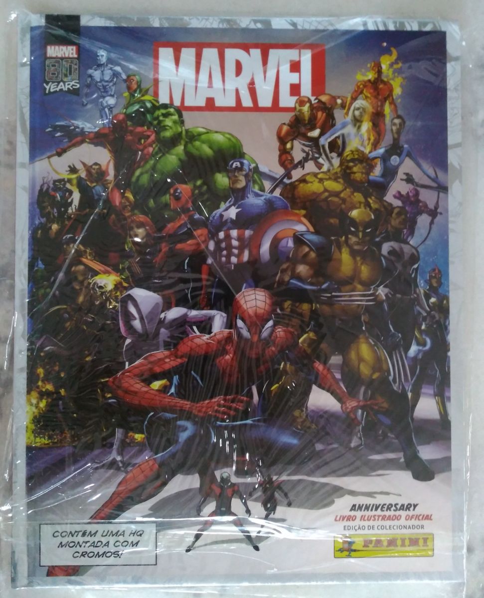 Album De Figurinhas Marvel 80 Anos Capa Dura Completo Pra Colar