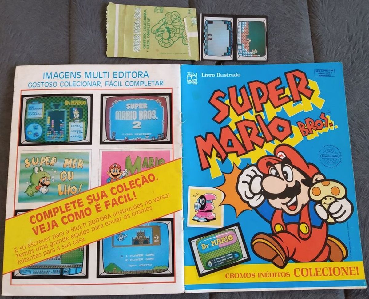 Lbum De Figurinhas Super Mario Bros Incompleto Multi Ed Livro