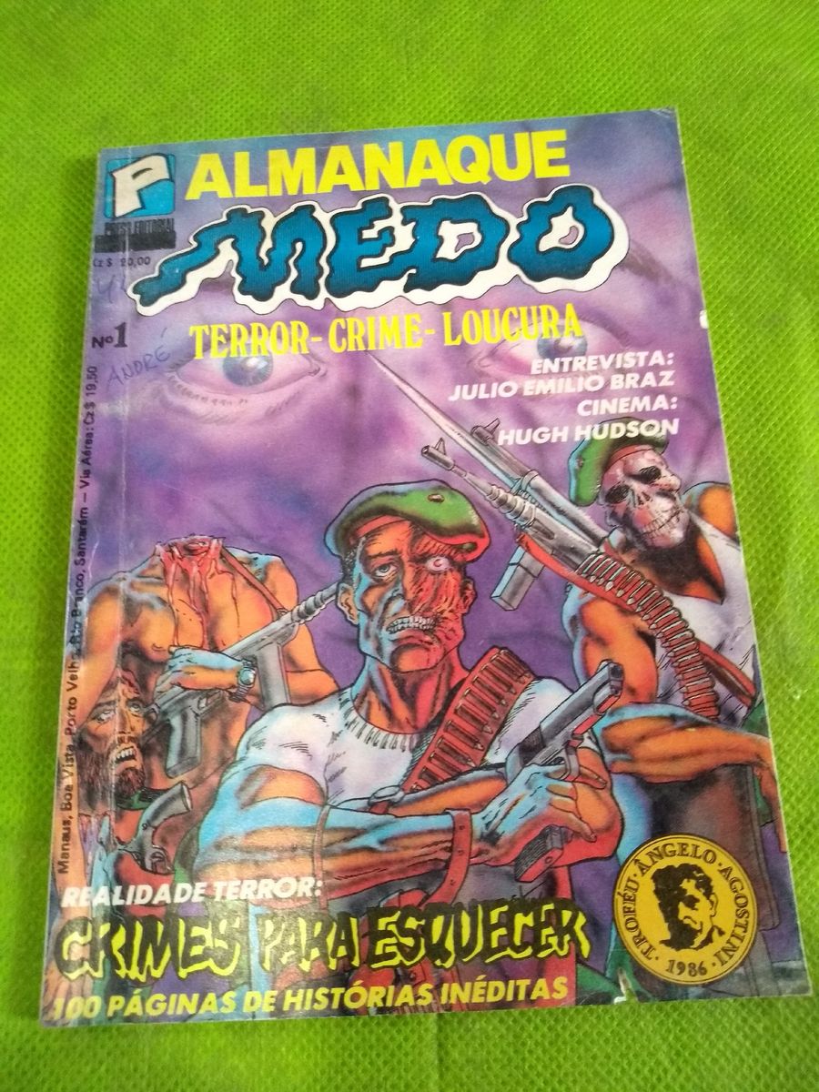 Almanaque Medo Terror Crime Loucura Livro Press Usado Enjoei