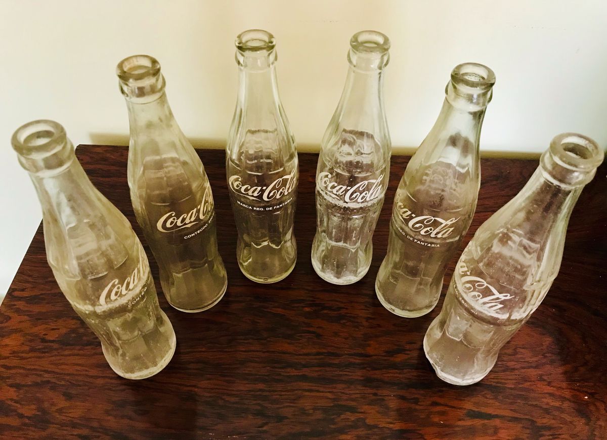 Antiga Garrafinha De Refrigerante Coca Cola De Vidro Anos 60 70