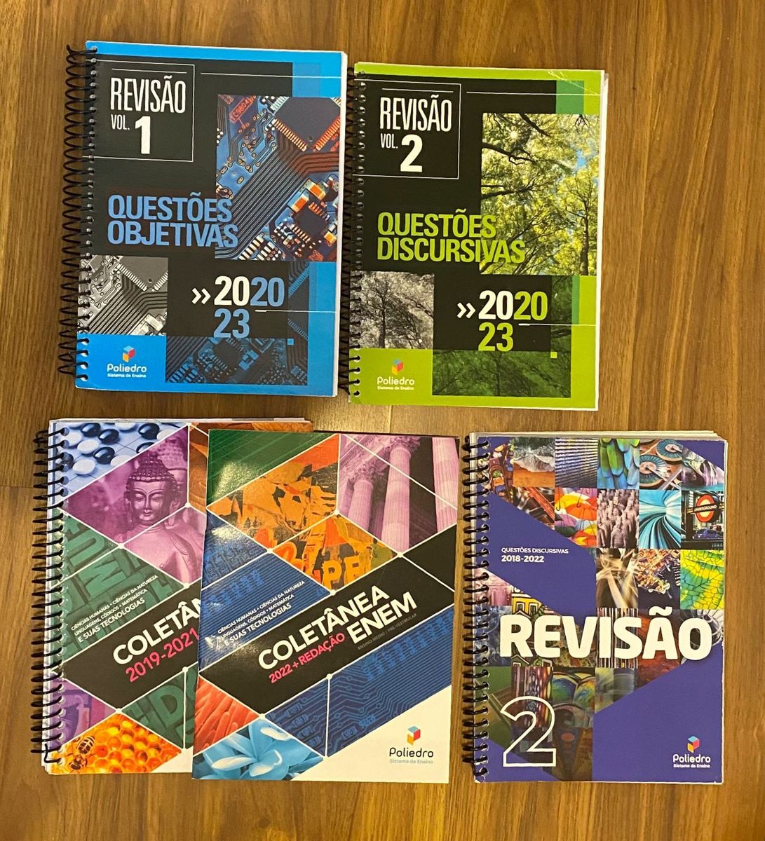 Apostilas de Revisão Poliedro Coletâneas Enem 2019 2022 conteúdos