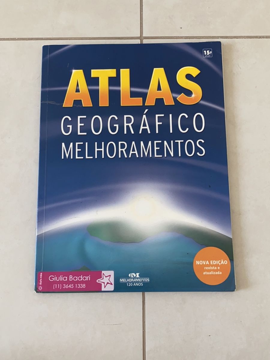 Atlas Geográfico Melhoramentos Livro Melhoramentos Usado 72676740