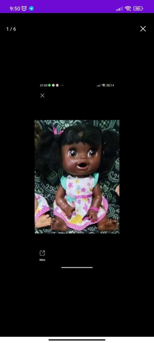 Baby Alive Comer E Brincar Negra Raridade Brinquedo Hasbro Usado