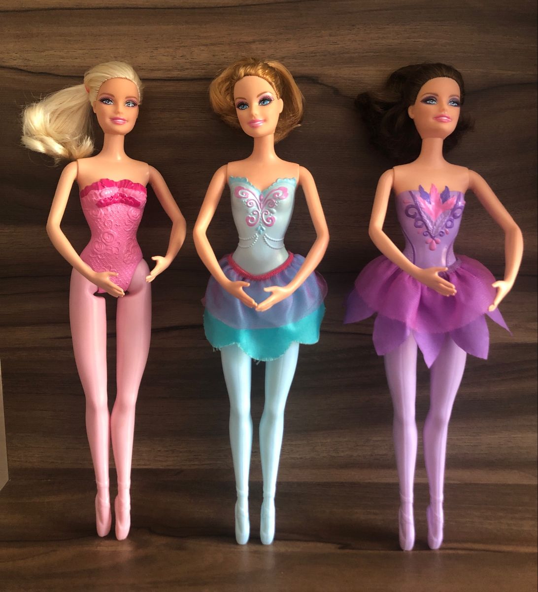 Barbie Bailarinas Kit Tr S Barbies Bailarinas Brinquedo Mattel