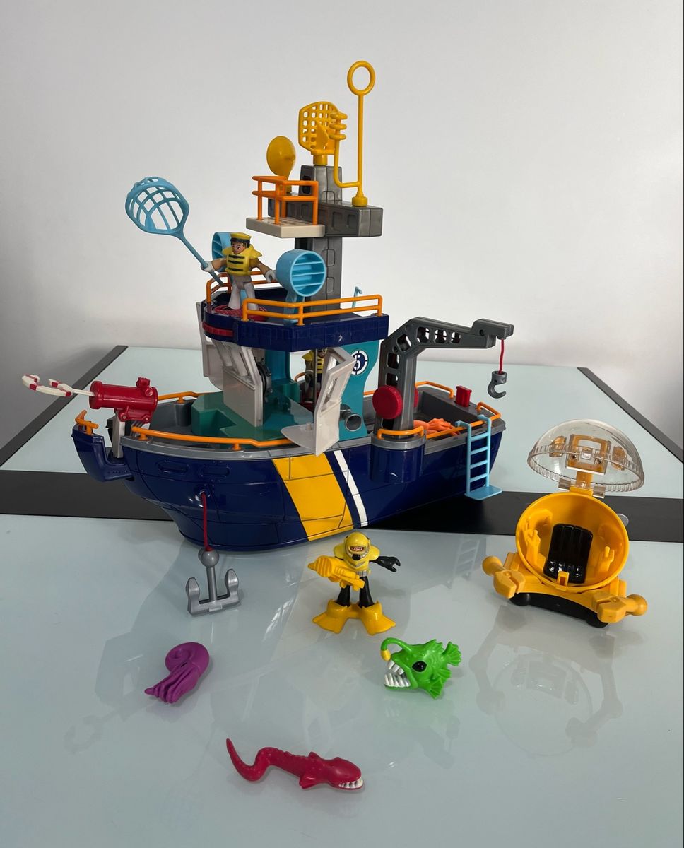 Barco Pesca Imaginext Brinquedo Fisher Price Raro Brinquedo Para