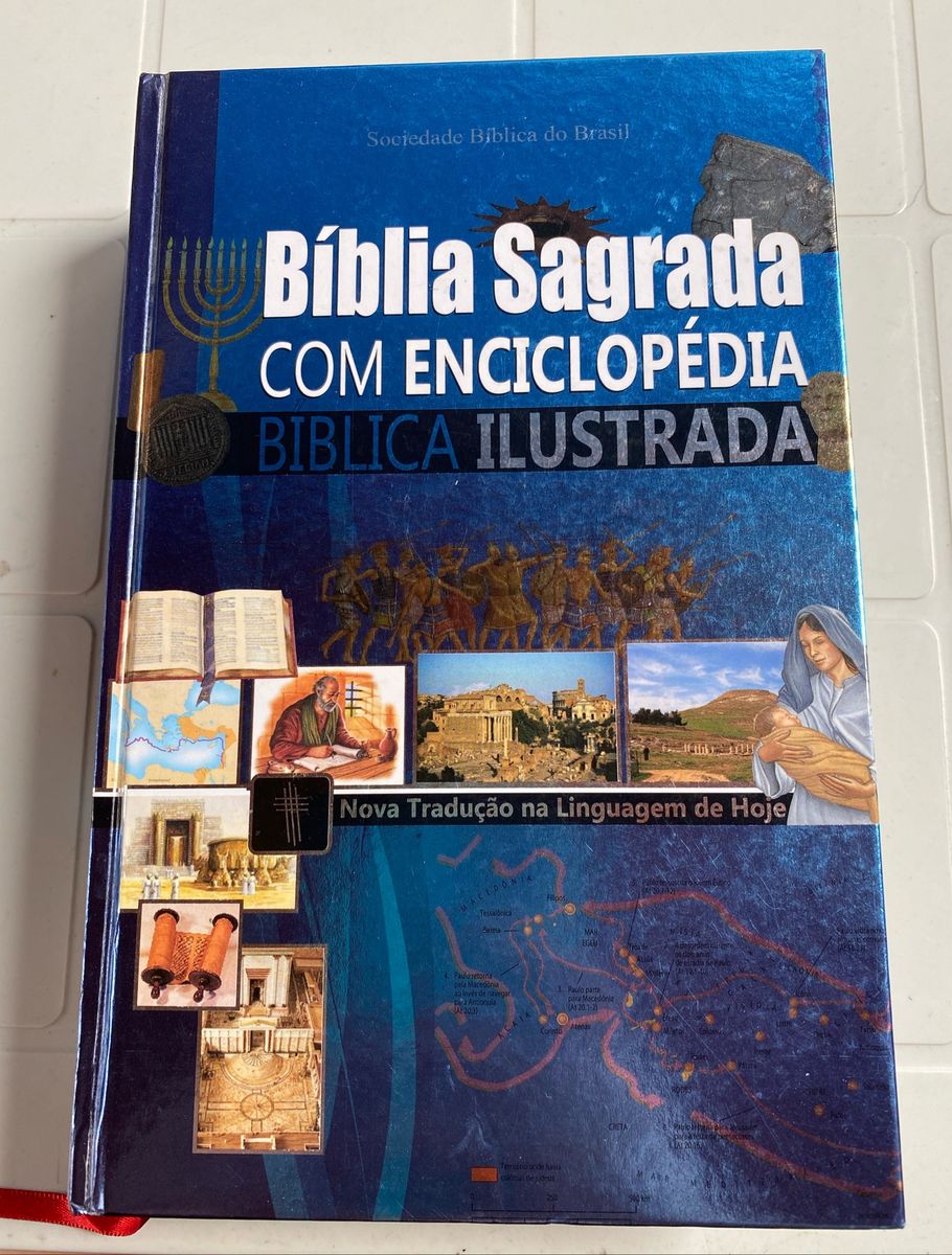 B Blia Sagrada Enciclop Dia B Blica Ilustrada Azul Ntlh Livro