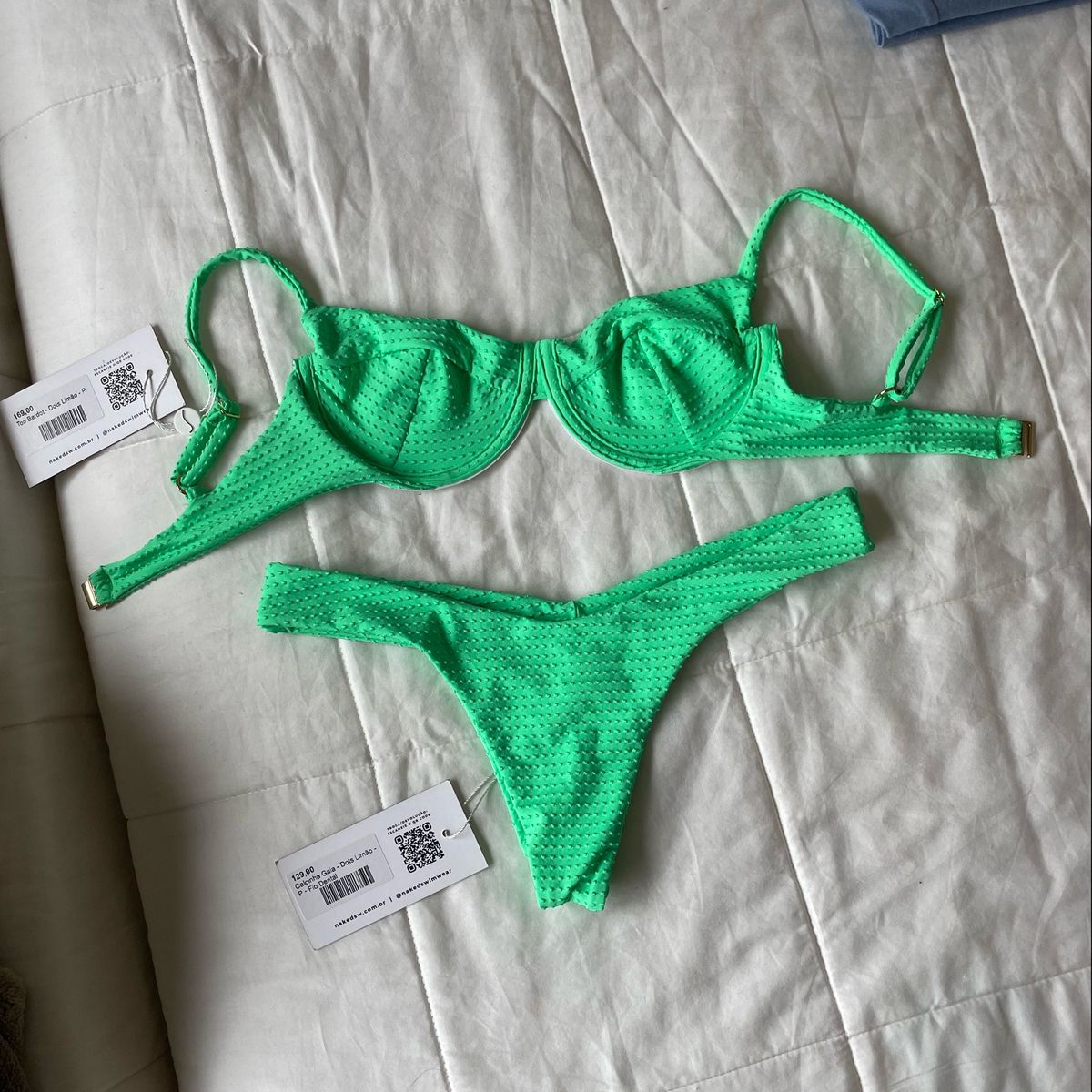 Biqu Ni Naked Swimwear Verde Lim O Moda Praia Feminina Naked Nunca