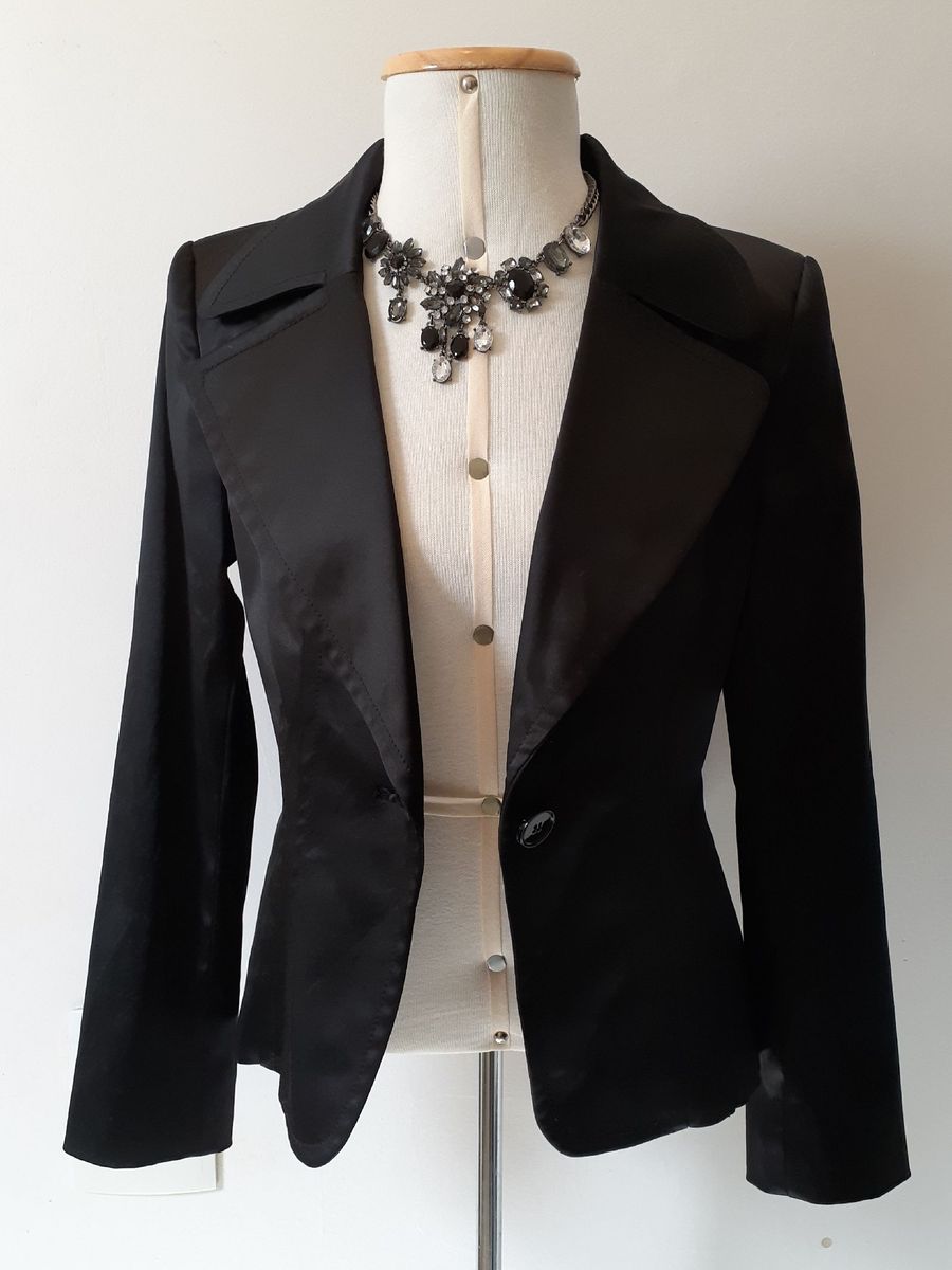 Blazer Acetinado Zara Casaco Feminino Zara Usado Enjoei