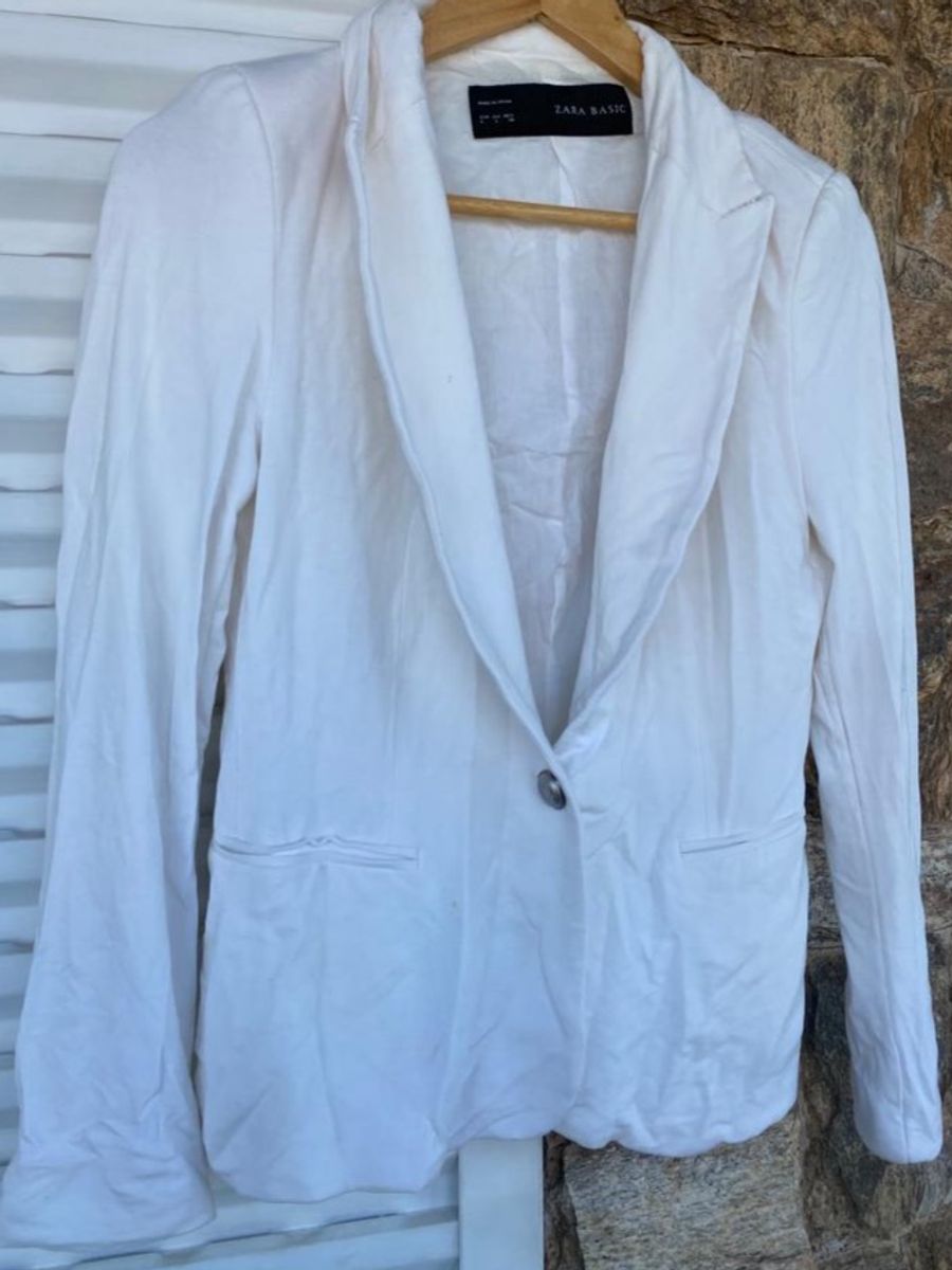 Blazer Branco Zara Casaco Feminino Zara Usado Enjoei