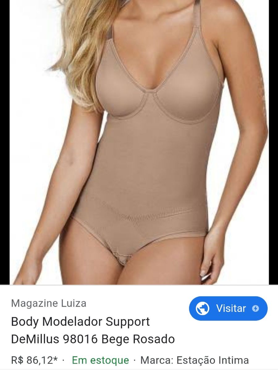 Body Cinta Modeladora De Millus Lingerie Feminina Demillus Nunca