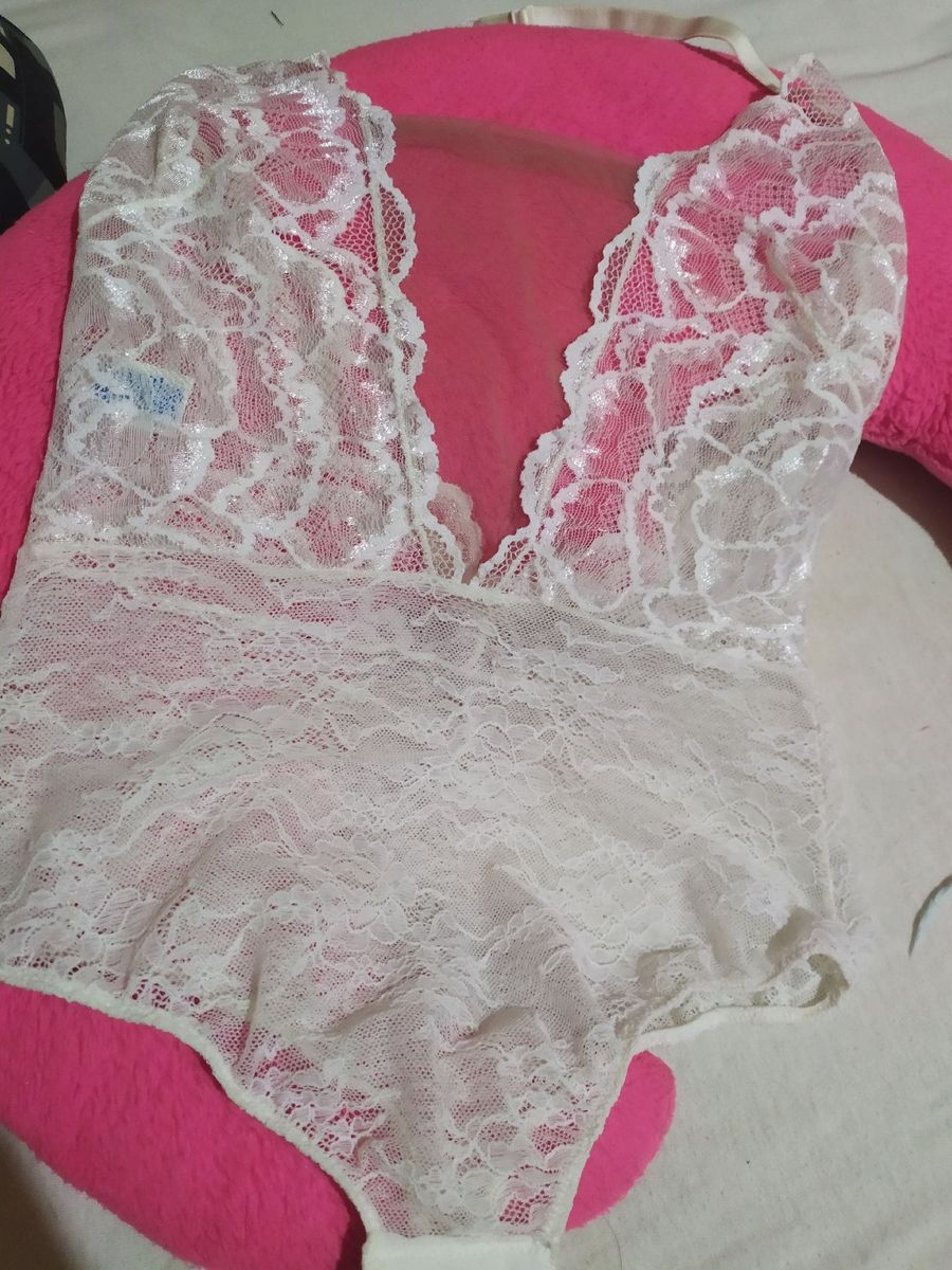 Body Em Renda E Tule Branco Demillus Lingerie Feminina Demillus Nunca