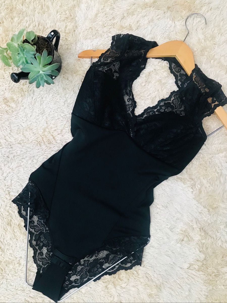 Body Preto Demillus Novo Lingerie Feminina Demillus Nunca Usado