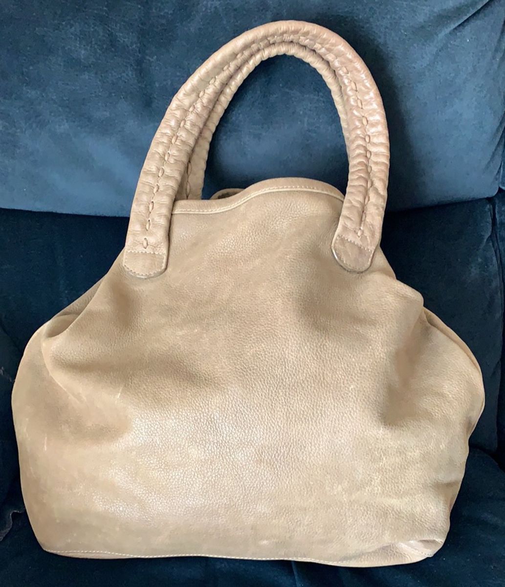 Bolsa Feminina De Ombro Zara Grande Bege 100 Couro Bolsa De