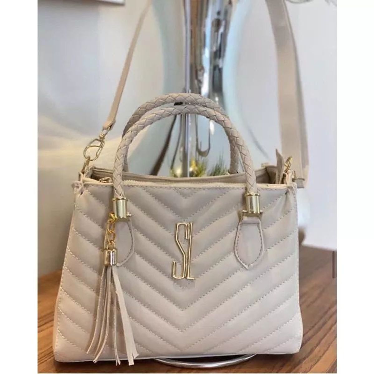 Bolsa Madame Santa Lolla Nude Envio Imediato Bolsa De Ombro Feminina