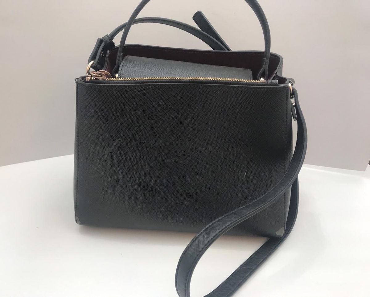 Bolsa Preta Zara Bolsa De Ombro Feminina Zara Usado Enjoei