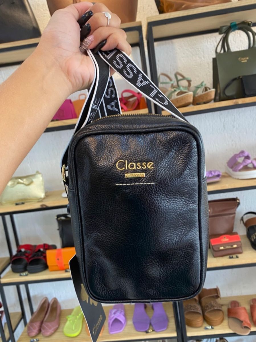 Bolsa Preta Coringa Da Classe Bolsa De Ombro Feminina Classe Couro