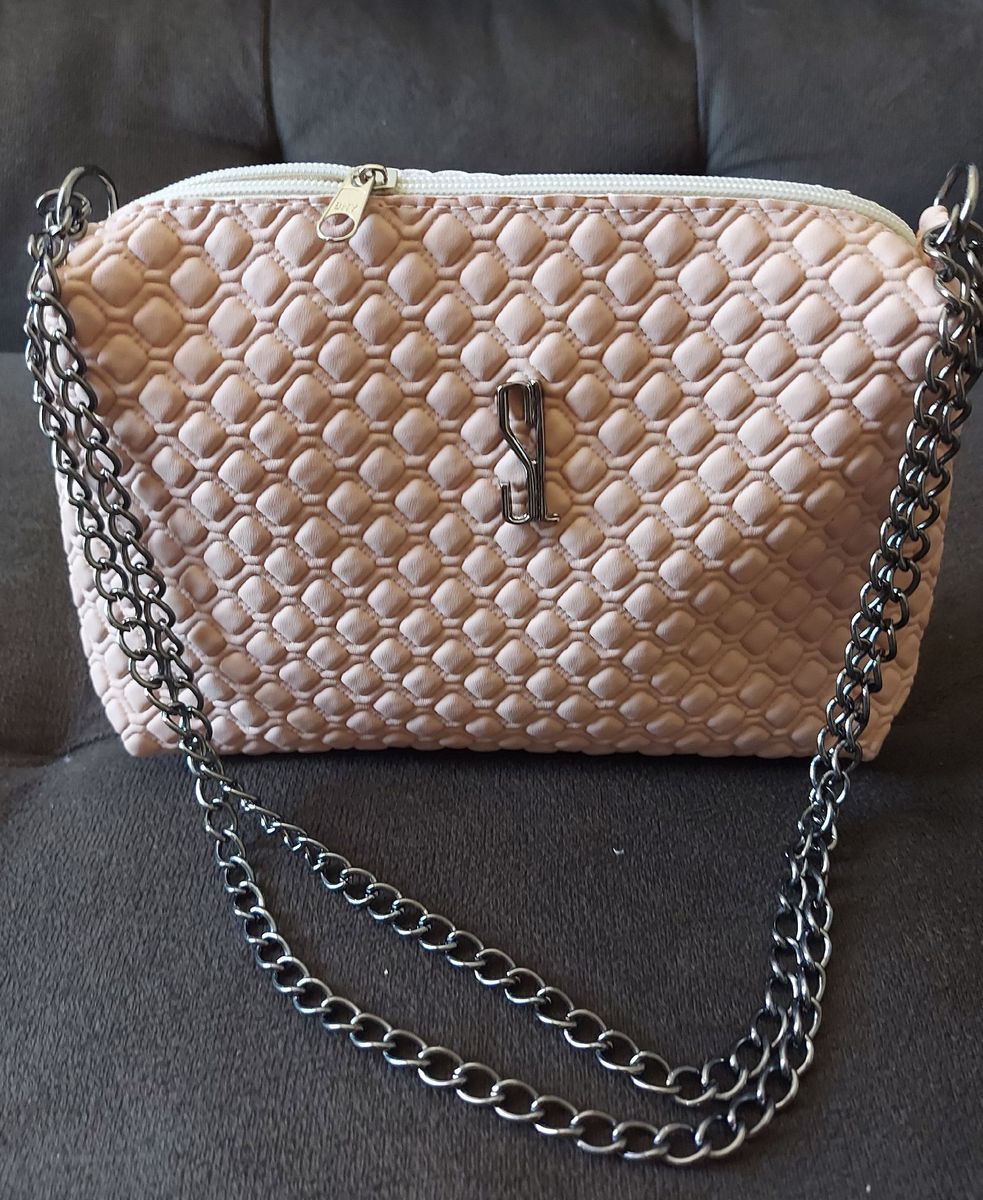 Bolsa Tiracolo Santa Lolla Croco Nude Nova Bolsa De Ombro Feminina