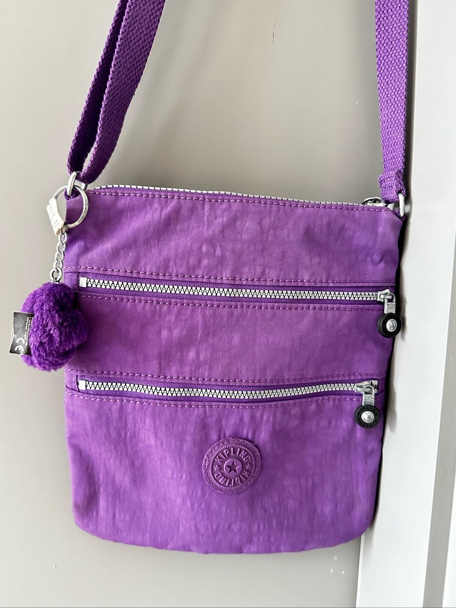 Bolsa Transversal Kipling Roxa Bolsa De Ombro Feminina Kipling Nunca