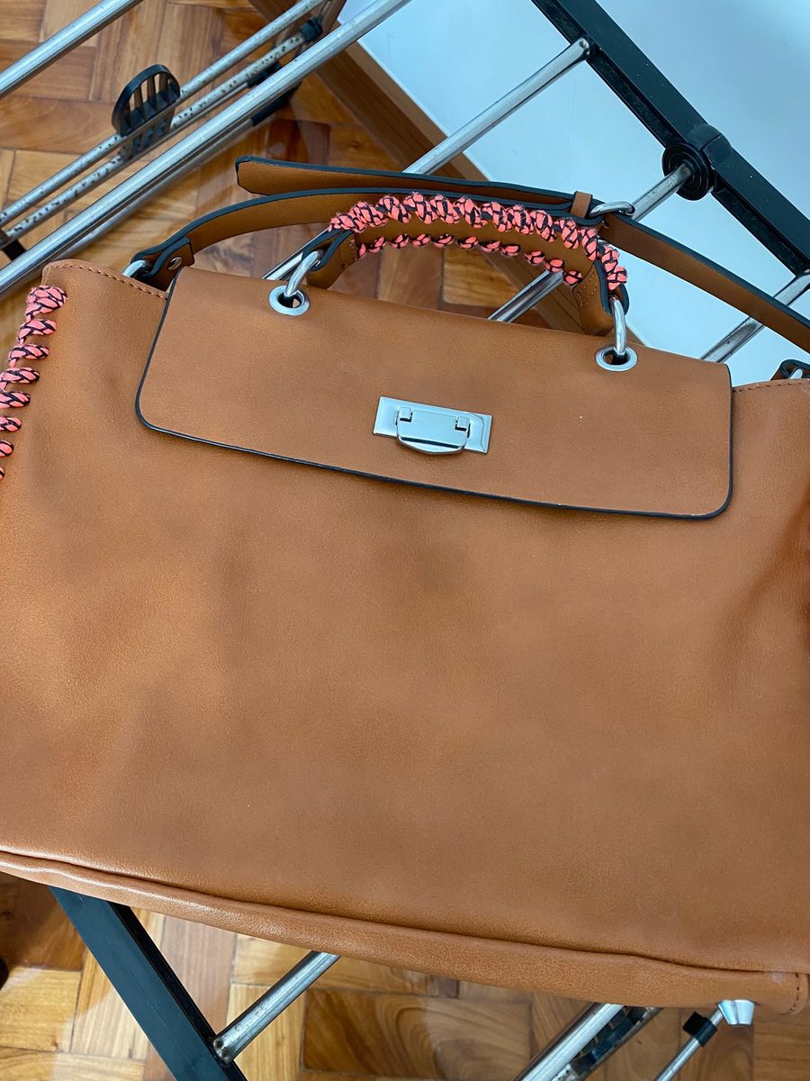 Bolsa Zara Usada Poucas Vezes Grande Bolsa De Ombro Feminina Zara