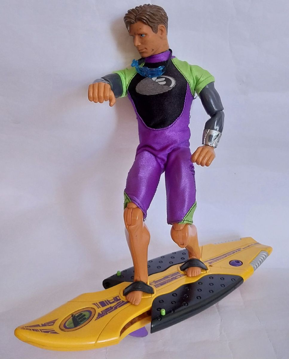 Boneco Max Steel Surfista Mattel Anos 90 Brinquedo Mattel Usado