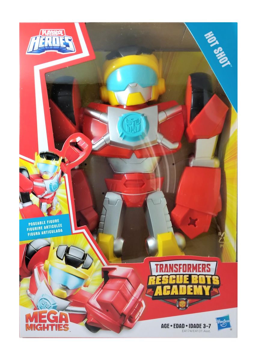 Boneco Transformers Hot Shot 25 Cm Ação e Coleção Rescue Bots Academy