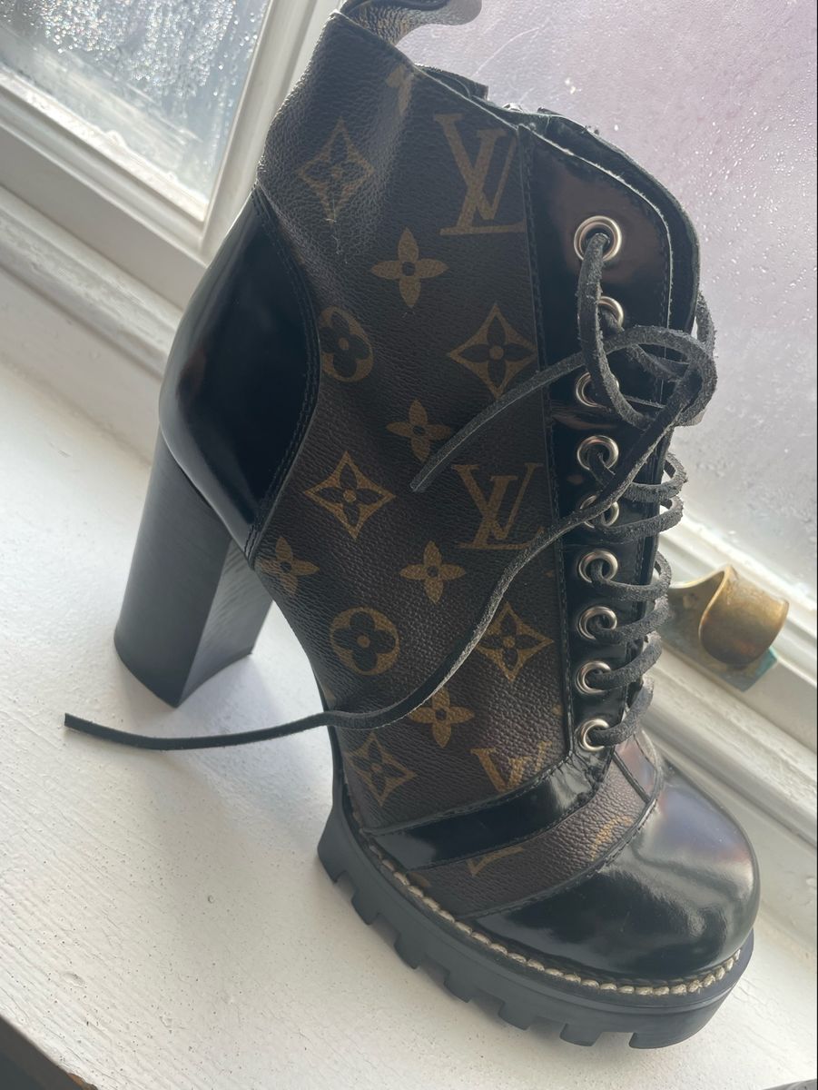 Bota Da Louis Vuitton Cabo Baixo Bota Feminina Louis Vuitton Usado