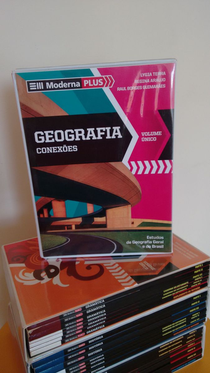 Box De Livros De Geografia Moderna Plus Ensino M Dio Completo Livro