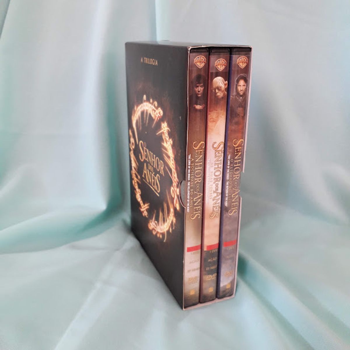 Box Dvds Trilogia O Senhor Dos Anéis Filme e Série Warner Bros Usado