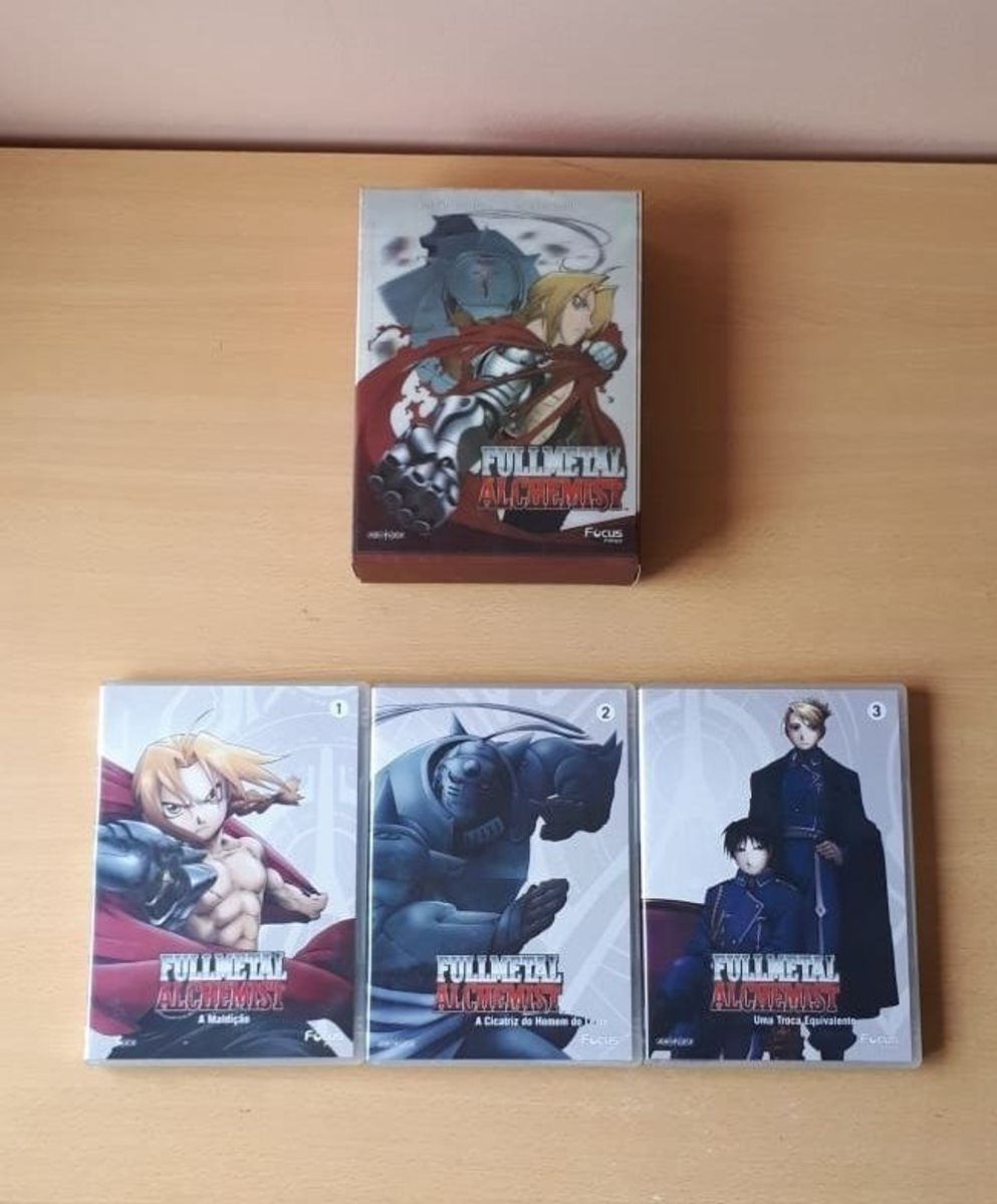 Box Fullmetal Alchemist Volume 1 Original 3 Dvds Ediçao Especial