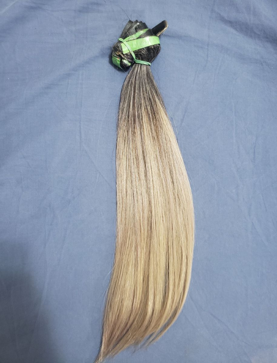 Cabelo Loiro Brasileiro Liso Raiz Esfumada Produto P Cabelos