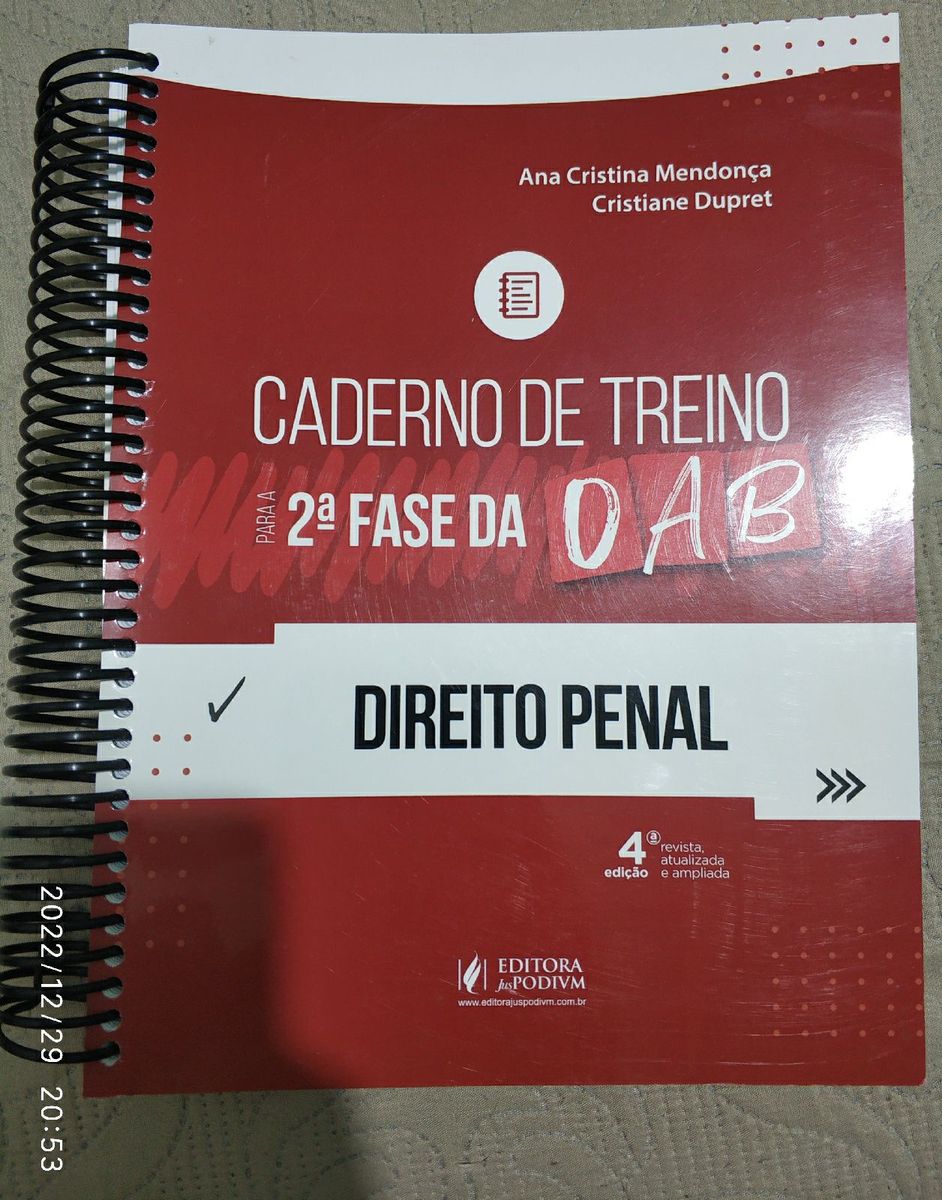 Caderno De Treino Para A Fase Da Oab Direito Penal Livro