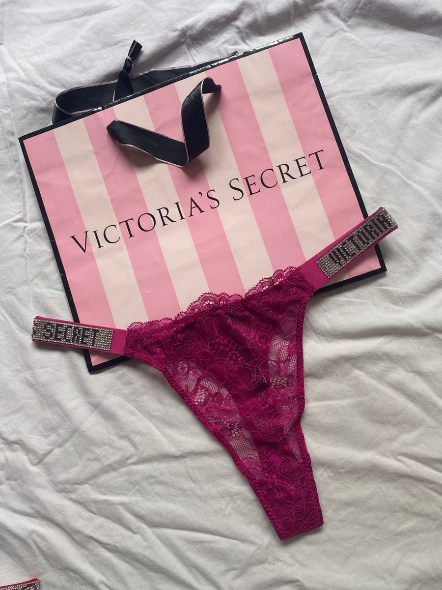 Calcinha Brilho Victorias Secret Lingerie Feminina Victorias Secret