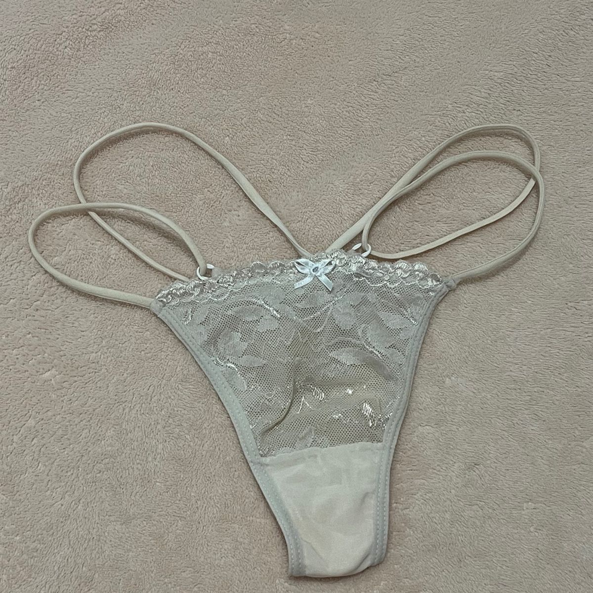 Calcinha Fio Dental Branca Lingerie Feminina Demillus Nunca Usado