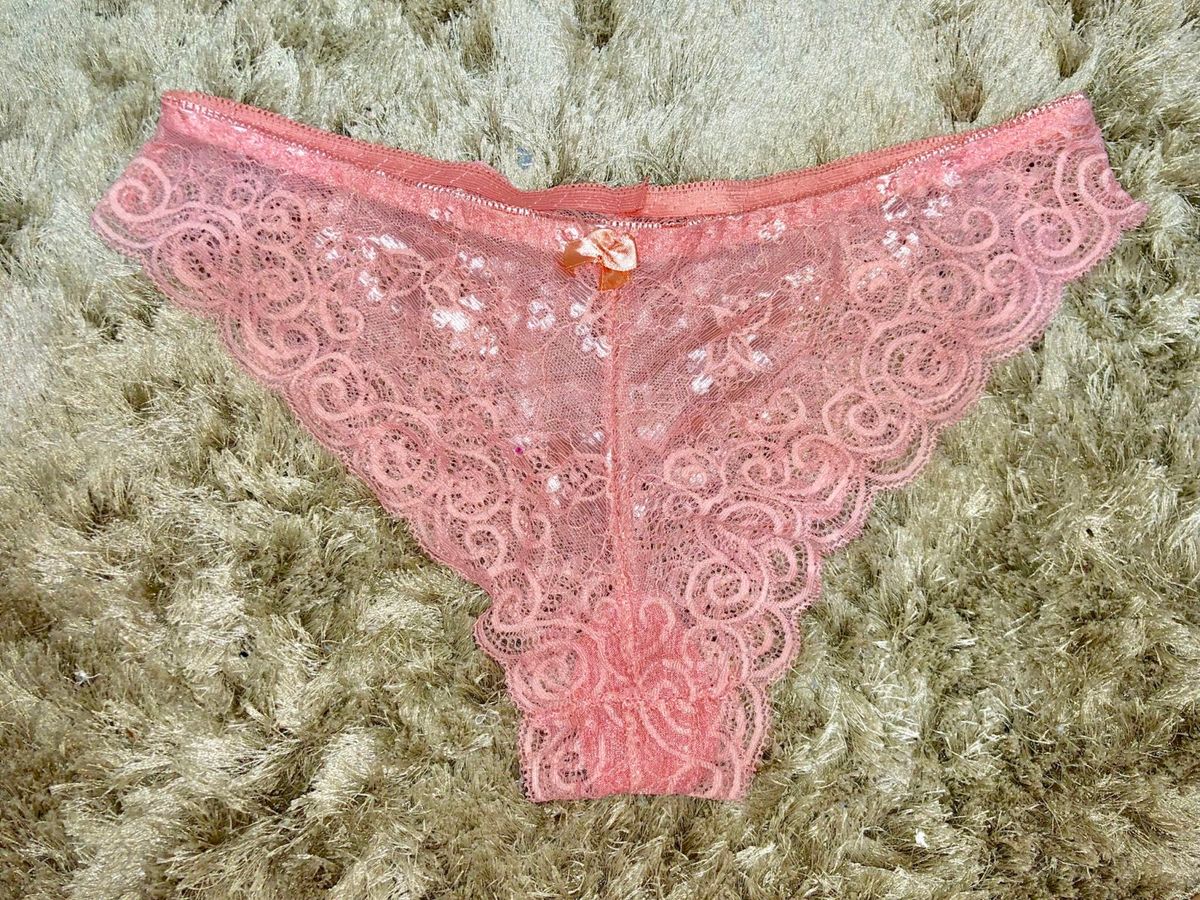 Calcinha Love Pink Victorias Secrets Renda Cora Rosa Lingerie