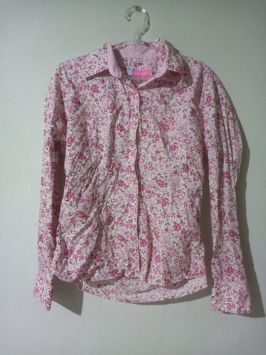 Camisa Feminina Estampa Floral Les Chemises Camisa Feminina Les