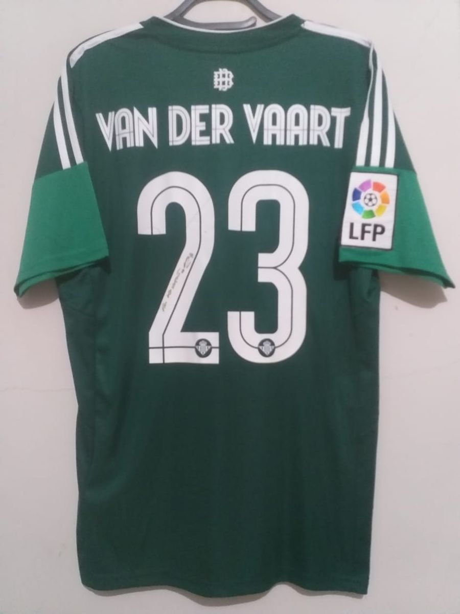 Camisa Real Betis 15 16 23 Van Der Vaart Autografada Roupa Esportiva