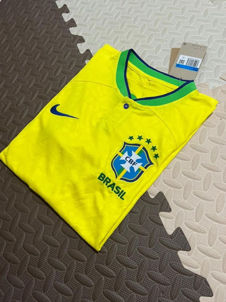 Camisa Seleção Brasil Amarela 2022 Copa do Mundo Camisa Masculina