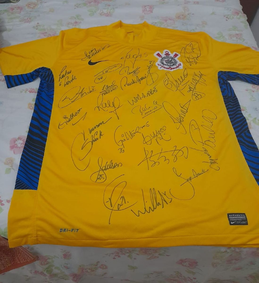 Camisa Time Autografada Camiseta Masculina Time Corinthians Nunca