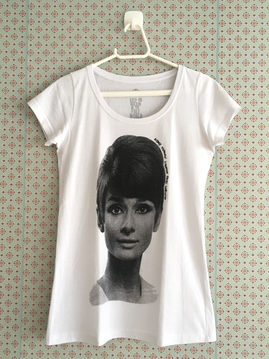 Camiseta Audrey Hepburn Camiseta Feminina Liverpool Usado