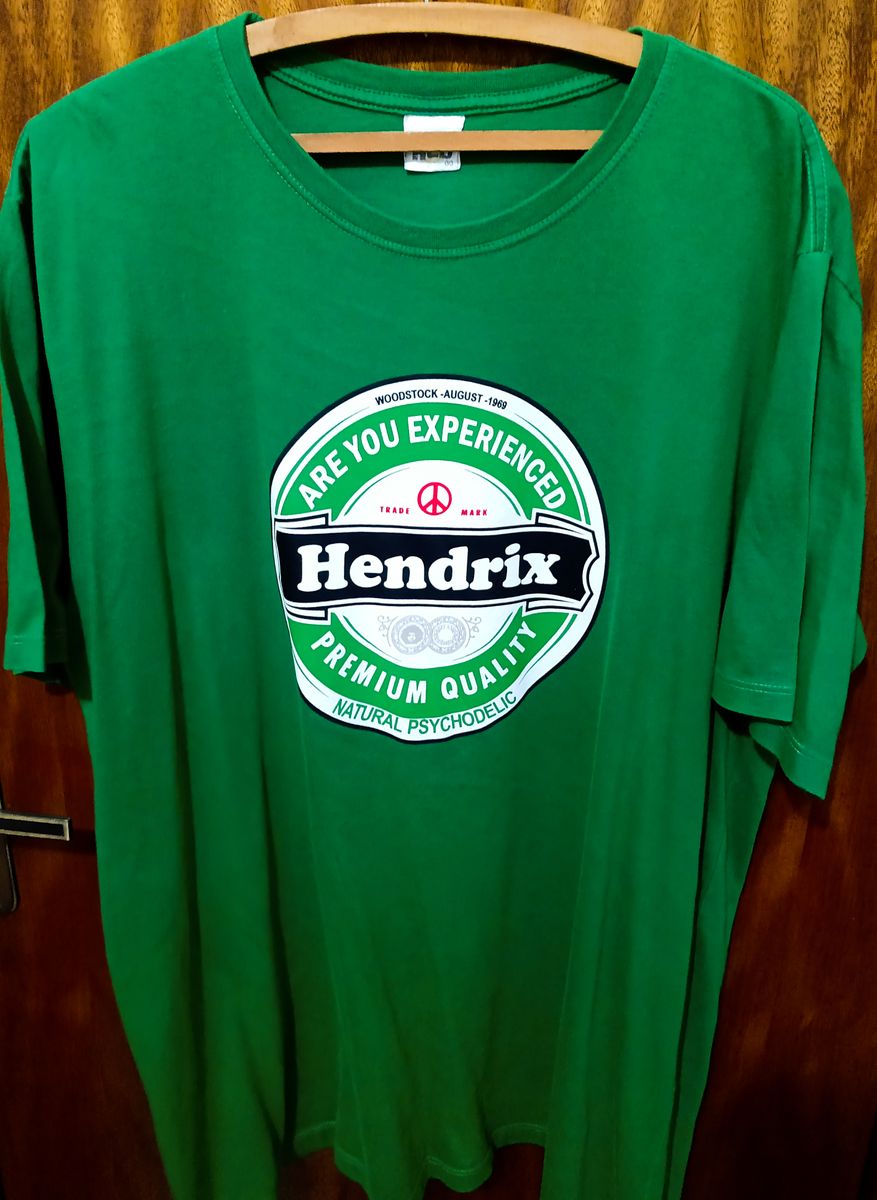 Camiseta Heineken Jimi Hendrix Camiseta Masculina Ideal Shop Usado