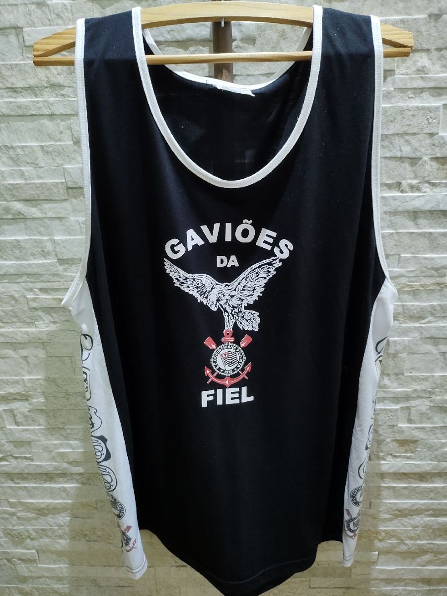 Camiseta Regata Gaviões da Fiel Corinthians Roupa Esportiva Masculino