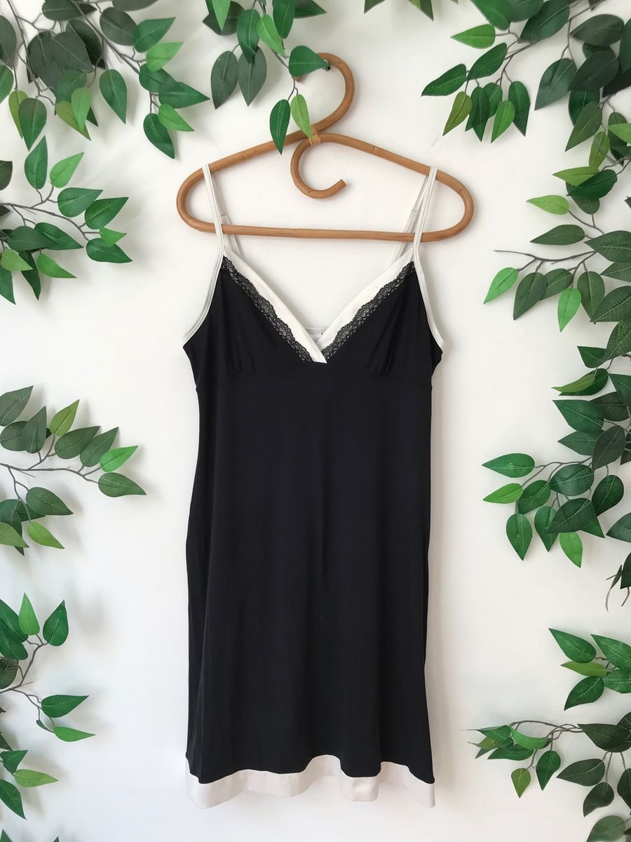 Camisola Preta E Branca Demillus Lingerie Feminina Demillus Usado Enjoei