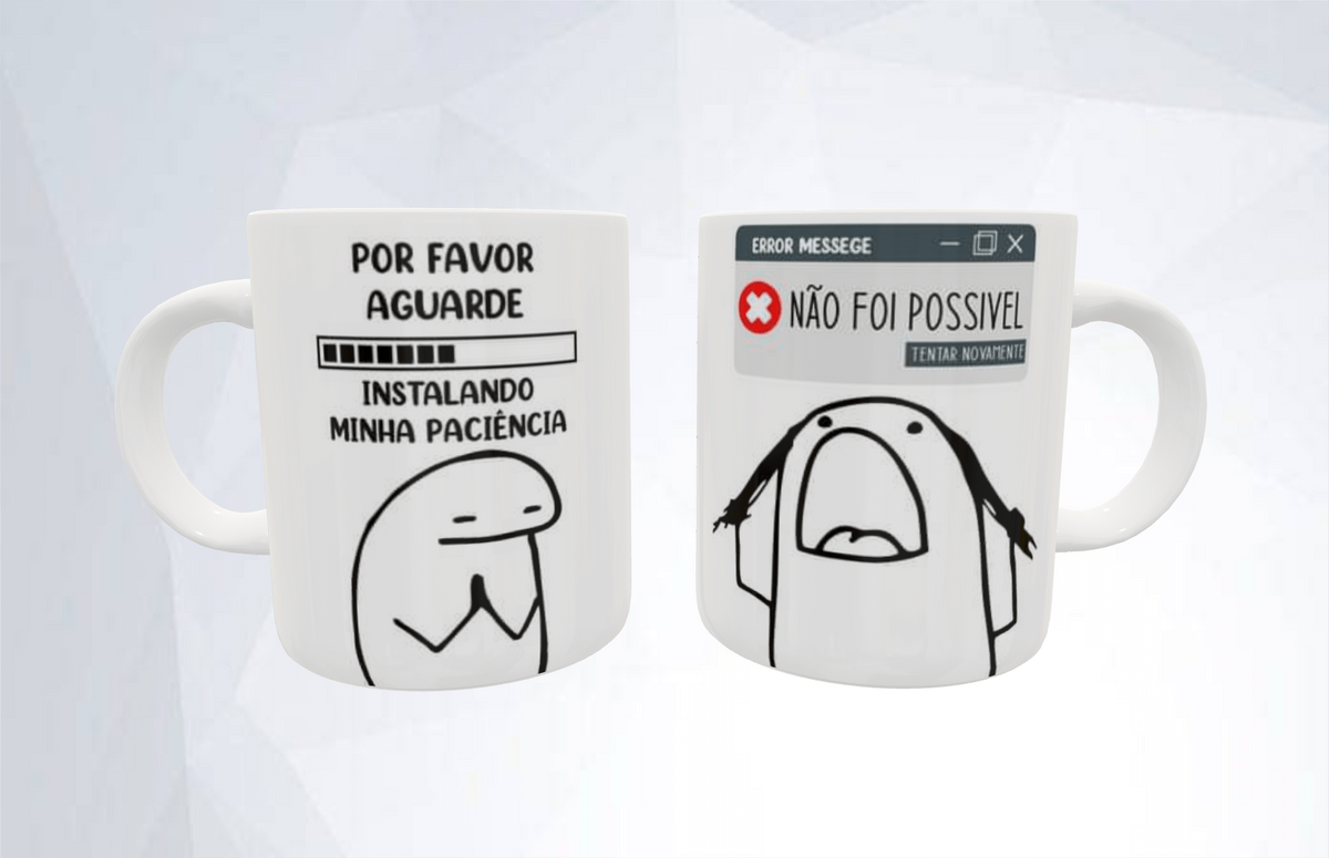 Caneca Aguarde Instalando Minha Paci Ncia Porcelana Presente Amigos