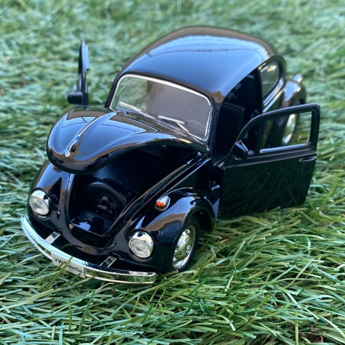 Carrinho De Metal Miniatura Preto Carrinho De Beb Real Collection