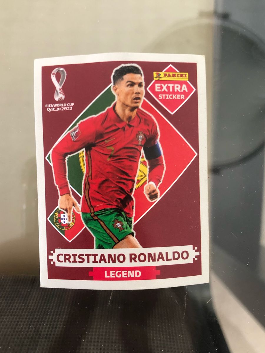 Carta Extra Legend Cristiano Ronaldo Copa Catar 2022 Brinquedo Panini